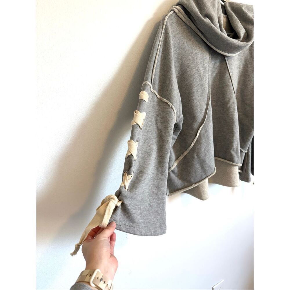 POL Lace Up Cowl Neck Hoodie - Picture 4 of 5